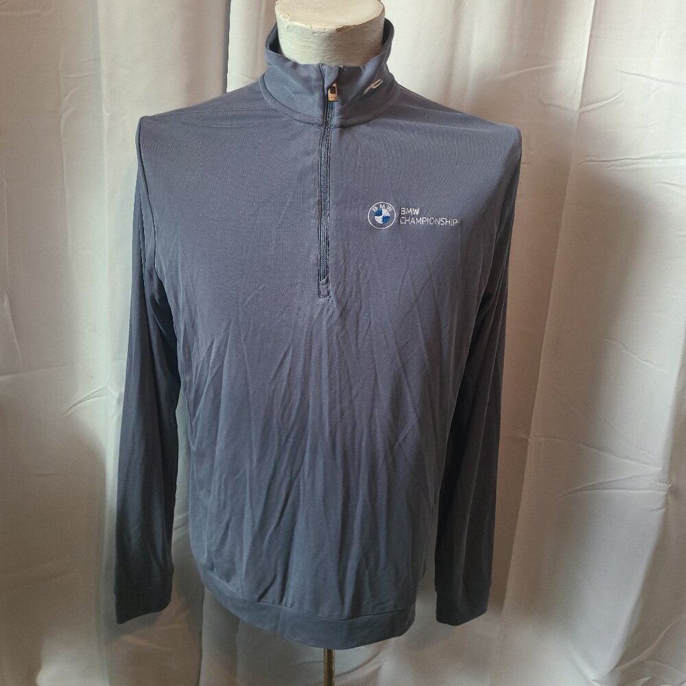 KJUS Half Zip Men M Kallen Pullover Blue Performance UPF 50 BMW Championship